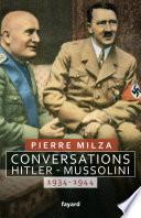 Télécharger le livre libro Conversations Hitler-mussolini